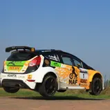 WM-Star im Sprung: Mads Östberg im Ford Fiesta R5