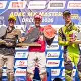 Das ADAC MX Youngster Cup Podium in Dreetz (v.l.): Smulders, Skovbjerg, Fredsoe