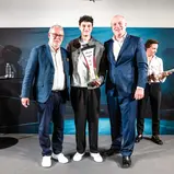 Dr. Hilmar Siebert (Vizepräsident ADAC e.V.), Philipp Gogollok, Dr. Claudius Leibfritz (Vorstand ADAC SE), ADAC GT4 Germany Gala, Hockenheim