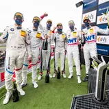 #10 / Schubert Motorsport / BMW M6 GT3 / Nick Yelloly / Jesse Krohn, #29 / Montaplast by Land Motorsport / Audi R8 LMS / Ricardo Feller / Christopher Mies, #22 / Mercedes-AMG Team Toksport WRT / Mercedes-AMG GT3 Evo / Luca Stolz / Maro Engel