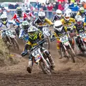 Kenny Warmuth gewann das Rennen auf seiner 65ccm-Maschine in Klasse zwei