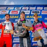 Tageswertung der ADAC MX Masters v.l.n.r.: Maximilian Nagl ( Deutschland / Triumph / DÖRR MOTORSPORT TRIUMPH RACING POWERED BY KRETTEK ), Marcel Stauffer ( Österreich / KTM / OSICKA MX TEAM ) und Jordi Tixier ( Frankreich / Honda / KMP Honda Racing powere