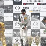 ADAC GT Masters, Nürburgring, Podium, Claudia Hürtgen, Dominik Baumann, Toni Seiler, Jeroen Bleekemolen, Max Sandritter, Jörg Müller