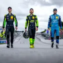 Thomas Preining, Mirko Bortolotti und Ricardo Feller (l-r) kämpfen um den DTM-Titel