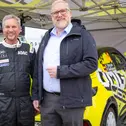 Treffen im Servicepark: ADAC-Sportpräsident Dr. Gerd Ennser, Opel-Entwicklungschef Markus Lott