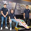 Drei Formel-Fahrer werden gefördert: Niklas Krütten, Tim Tramnitz und Lirim Zendeli (l-r)