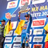 Das Podium in Dreetz (v.l.): Nagl, Längenfelder, van de Moosdijk