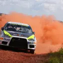 Dritter Gesamtsieg in der Saison 2013: Hermann Gaßner Junior im Mitsubishi Lancer R4