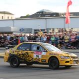Platz zwei der Gesamtwertung im ADAC Rallye Masters: Ron Schumann im Mitsubishi Lancer