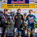 ADAC MX Masters, Tensfeld, Glenn Coldenhoff (Suzuki / Niederlande), Kevin Strijbos (Suzuki / Belgien), Jeremy Seewer (Suzuki / Schweiz)