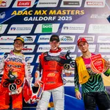 Das Podium in Gaildorf (v.l.): Jordi Tixier, Maximilian Spies, Roan Van de Moosdijk