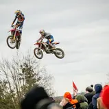 Roberts Lusis ( Lettland / GasGas / STURM STC Racing ) und Peter König ( Deutschland / KTM / KTM Sarholz Racing Team / ADAC Berlin-Brandenburg e.V. ) beim ADAC MX Youngster Cup