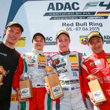 ADAC Formel 4, Red Bull Ring, Ralf Aron, Prema Powerteam, Joel Eriksson, Motopark, Guan Yu Zhou, Siegerehrung