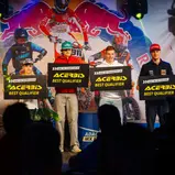 Die Acerbis Best Qualifer des Jahres (v.l.): Cirulis, Ziemer, Skovbjerg, van de Moosdijk