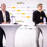 Frank Robens (Leiter Programmbereich Sport, Leiter Sportrechte & Sportmanagement, Mediengruppe RTL), Oliver Schablitzki (Senderchef NITRO), v.l.