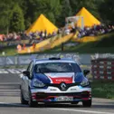 Der Showstart in Eisenach ist gigantisch: Carsten Mohe im Renault Clio R3T
