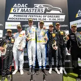 Das Podium vom ADAC GT Masters-Sonntagsrennen