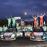 #1 Griebel, Marijan / Kremer, Ella / Škoda Fabia RS Rally2 und #4 Rostek, Dennis / Kopczyk, Stefan / Škoda Fabia RS Rally2, ADAC Rallye Stemweder Berg 