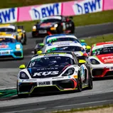 Der Porsche 718 Cayman GT4 vom Küs Team Bernhard kam auf Platz vier