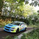 Durch die Technik eingebremst: Peter Corazza im Mitsubishi Lancer R4