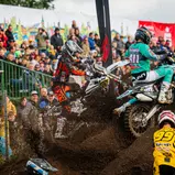 Stefan Ekerold ( Deutschland / Husqvarna / Team Bauerschmidt MB33 ) und Erki Kahro ( Estland / Husqvarna ) beim ADAC MX Masters