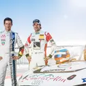 Rallyestar Sébastien Ogier (l.) startet 2014 zusammen mit Markus Winkelhock auf dem Lausitzring