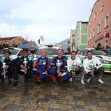 Deutsche Rallyemeisterschaft, ADAC Rallye Masters 2019; 6. Lauf, ADAC Knaus Tabbert 3-Städte-Rallye (Photo by Sascha Dörrenbächer) v.l.: Michael Wenzel, Christian Riedemann, Ursula Mayrhofer, Hermann Gassner jr., Fabian Kreim, Tobias Braun