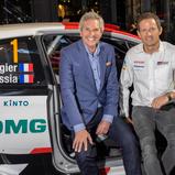 Dr. Gerd Ennser (ADAC Sportpräsident), Sébastien Ogier, Pressekonferenz Central European Rally, 16. Oktober 2023 in München