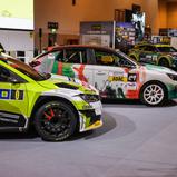 ADAC auf der Essen Motor Show: Am Stand in Halle 3 gibt es zahlreiche Fahrzeuge zu bestaunen, Unter anderem Fahrzeuge aus der DRM und dem ADAC Opel Electric Rally Cup „powered by GSe“