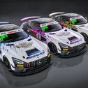 Blick auf die drei Mercedes-AMG GT4 der CV Performance Group (Quelle: CV Performance Group)