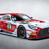 Neue Farben: Tom Kalender startet im rot-weißen Febi-Design (Foto: Mercedes-AMG)