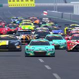 Das Feld der DTM eSports Championship startete auf den Lausitzring in sein zweites Rennen
