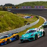 #9 / Overdrive Racing / Porsche 718 Cayman GT4 CS MR / Tano Neumann / Joachim Bölting & #59 / Dörr Motorsport / McLaren 570S GT4 / Ben Dörr / Nico Hantke