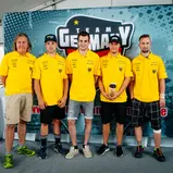 ADAC MX Masters 2019 , ADAC MX Masters Gaildorf, Das MXoN Team Germany v.l.n.r.: Teamchef Wolfgang Thomas, Tom Koch ( Deutschland / KTM / KTM Sarholz Racing Team ), Dennis Ullrich ( Deutschland / Husqvarna / Bodo Schmidt Motorsport ), Henry Jacobi ( Deuts