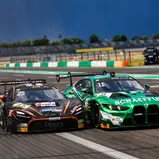 Youngster Ben Dörr im Duell mit dem zweifachen DTM-Champion Marco Wittmann (l-r)