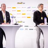 Frank Robens (Leiter Programmbereich Sport, Leiter Sportrechte & Sportmanagement, Mediengruppe RTL), Oliver Schablitzki (Senderchef NITRO), v.l.