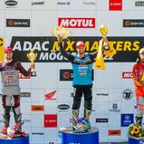 Tageswertung beim ADAC MX Masters v.l.n.r. Tom Koch ( Deutschland / KTM / Kosak Racing Team ), Maximilian Nagl ( Deutschland / Husqvarna / Krettek-Haas-Racing-Team ) und Jordi Tixier ( Frankreich / KTM / KTM Sarholz Racing Team )