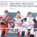 Das MotoGP-Podium vom Sachsenring