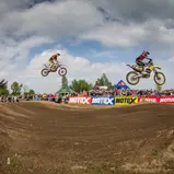 ADAC MX Masters, Fürstlich Drehna, Filip Neugebauer ( Kawasaki / Tschechien ), Filip Thuresson ( Honda / Schweden ) und Julien Lieber ( Suzuki / Belgien )