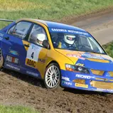 Erneut schnellster Pilot im ADAC Rallye Masters: Hermann Gaßner im Mitsubishi Lancer