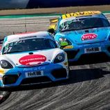 #27 / Team Buchbinder Rent-a-Car / Porsche 718 Cayman GT4 CS MR / Stephan Grotstollen / Georg Braun & #22 / Team Allied-Racing / Porsche 718 Cayman GT4 CS MR / Moritz Wiskirchen / Phil Hill
