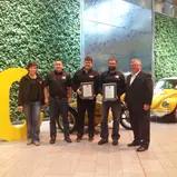 ADAC Motorrad-Referent Dieter Junge überreichte Urkunden an den Vorstand des MSC Gaildorf Ralf Schweda, Sven Wolpert, Michael Windmüller, Petra Raaf