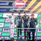 Ricardo Feller, Thomas Preining, Morris Schuring, Sebastian Golz (v.l.n.r.), Hockenheimring