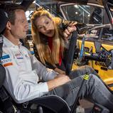 Andrea Kaiser und Sébastien Ogier, Pressekonferenz Central European Rally, 16. Oktober 2023 in München