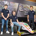 Drei Formel-Fahrer werden gefördert: Niklas Krütten, Tim Tramnitz und Lirim Zendeli (l-r)