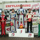 ADAC Kart Masters Kerpen Siegerehrung KF2 Rennen 1