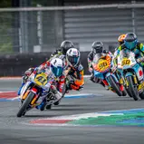 #41 Fillin Lorenz / Honda NSF250R, #60 Miquel Sinke / Honda NSF250R, #96 Collin Langer / KTM RC4R / Assen