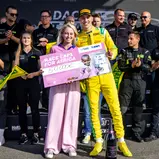 Champion Raffaele Marciello überreichte den Check an Anna Grubeck, Head of Sportsponsoring der BWT Holding