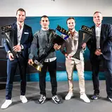 Maro Engel, Ayhancan Güven, Lucas Auer, Thomas Voss (v.l.n.r.), Night of the Champions 2025, Hockenheim