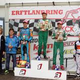 ADAC Kart Masters Kerpen Siegerehrung KF3 Rennen 1